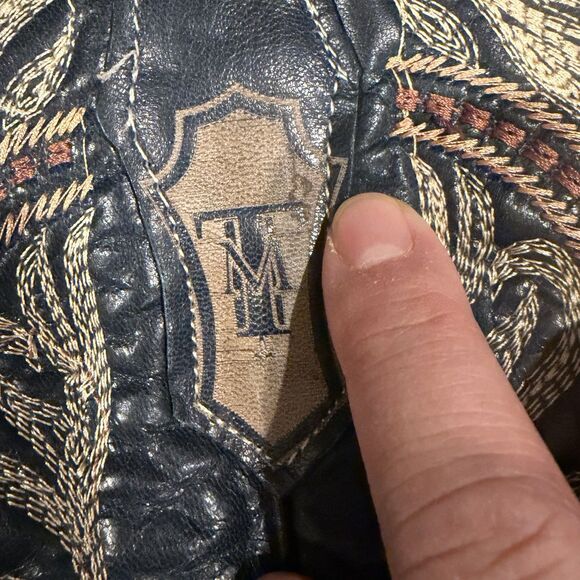 NEW Tanner Mark Jaw Dropper Hand Tooled Western Boots Orix Square Toe Womens 11 - Picture 7 of 13